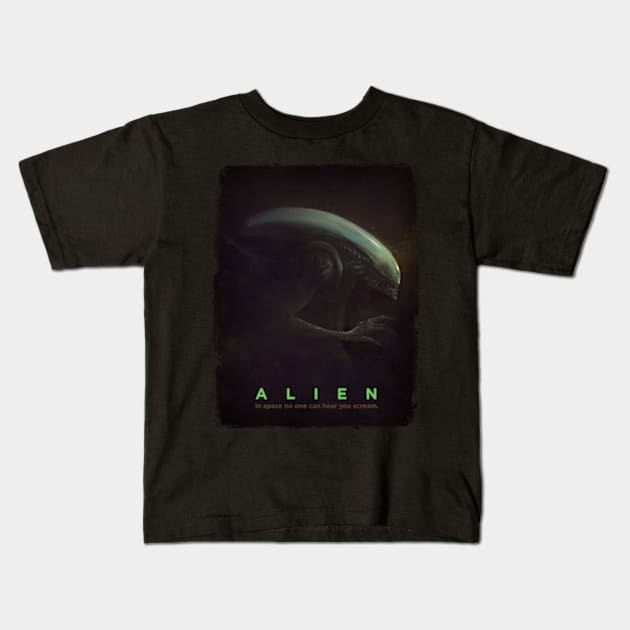 Alien Xenomorph Kids T-Shirt by Scud"